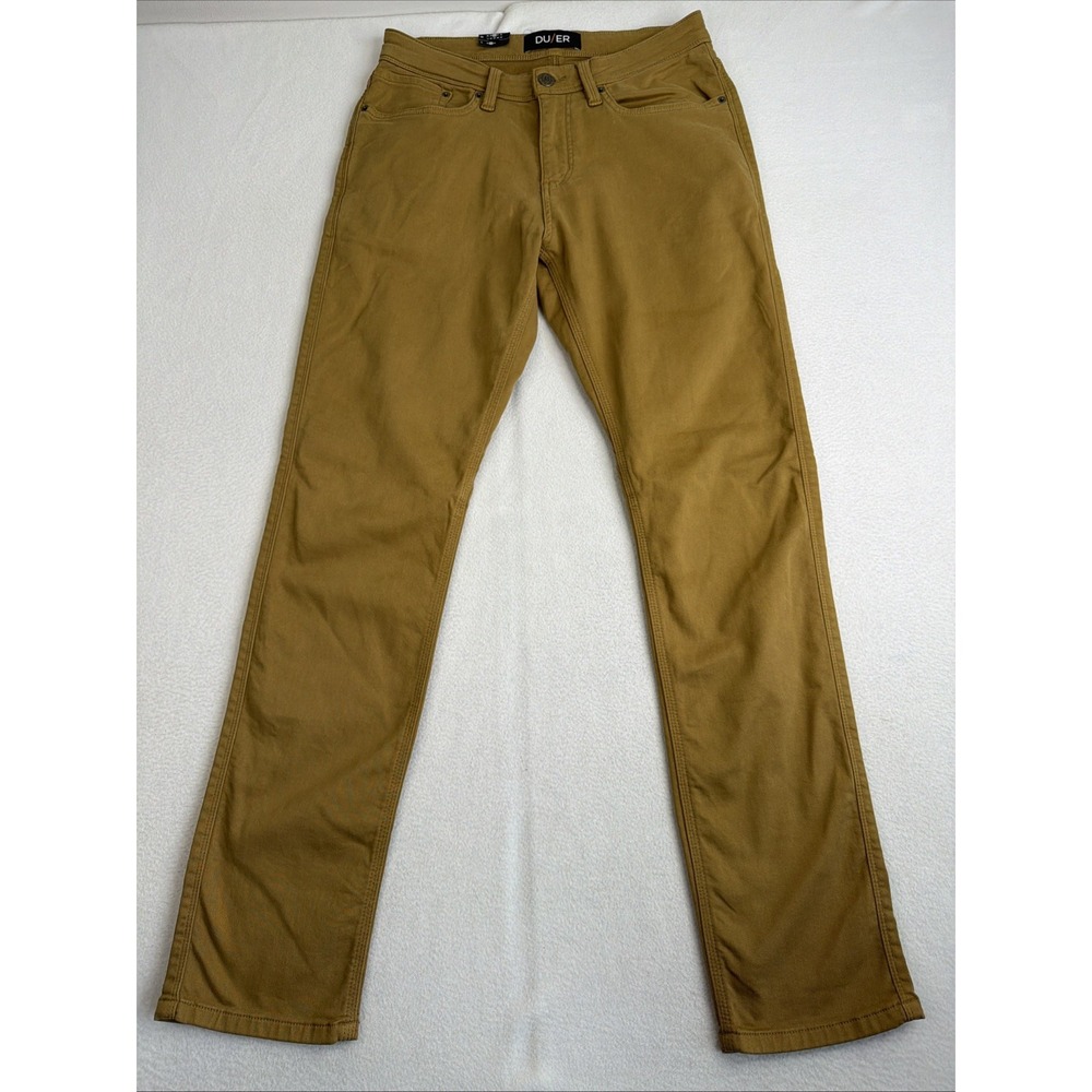 DUER No Sweat Relaxed Taper Pants Mens 30x32 Khaki Brown Chino NWT N2X